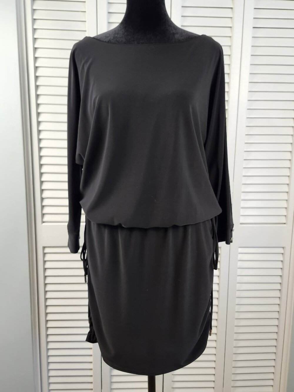 WHBM Little Black Dress Small Mini Dress Stretch Knit